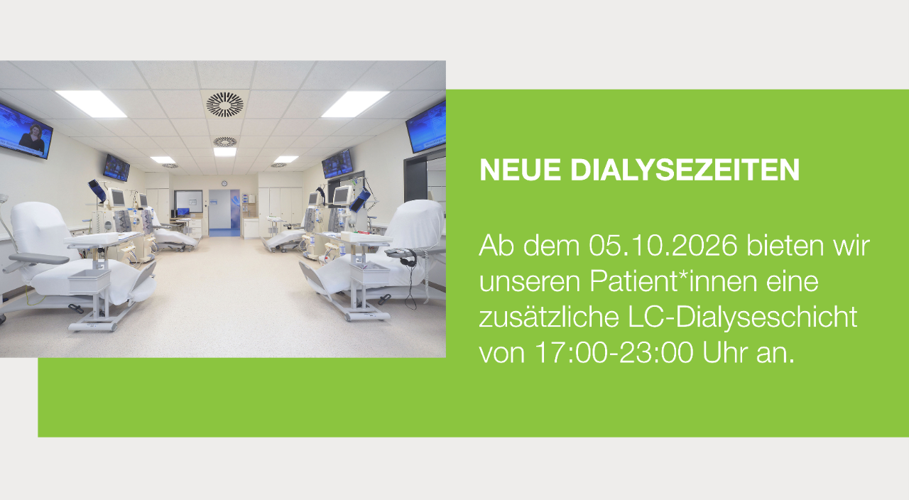 Neue Dialysezeiten ab dem 05.10. 