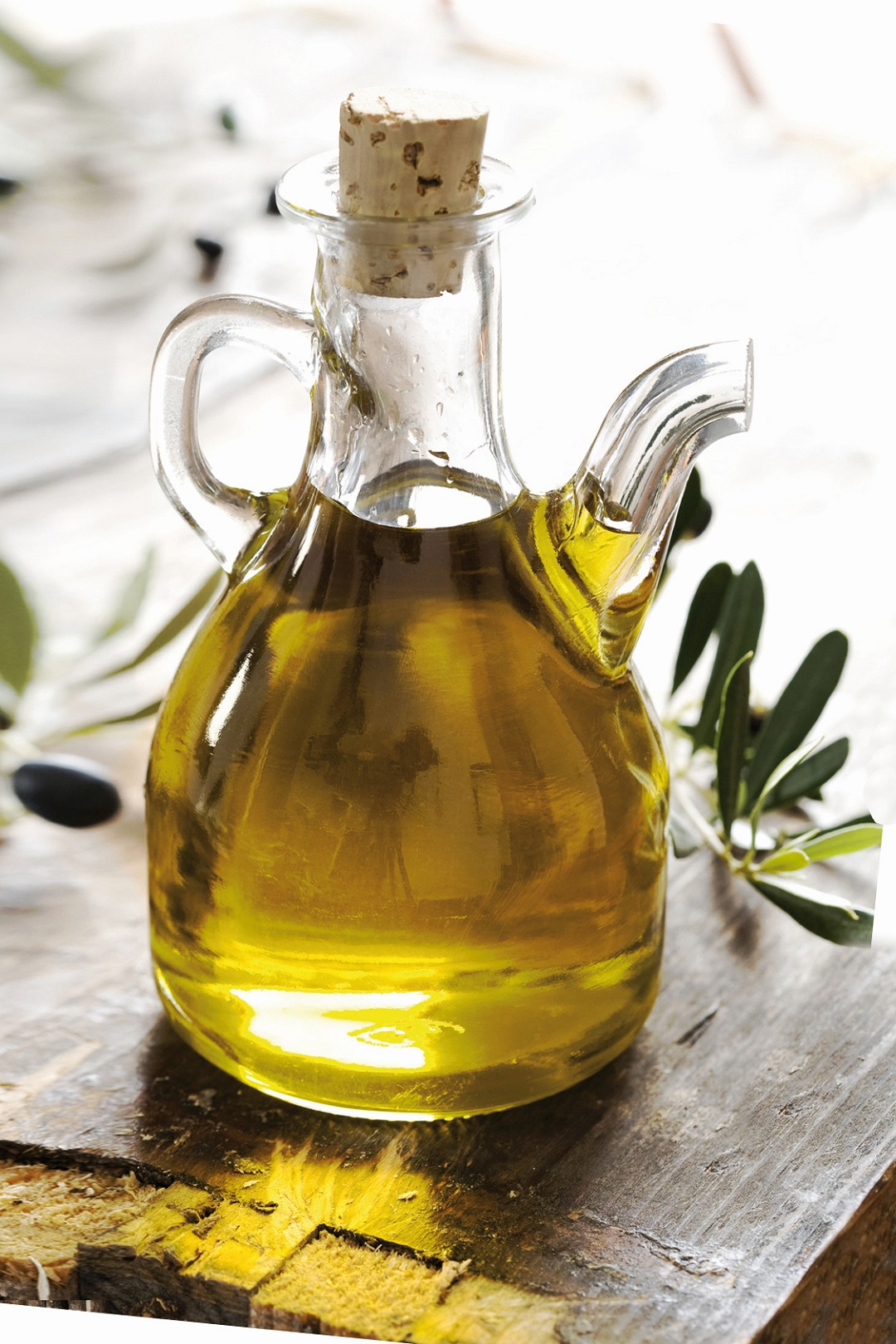 bottle of pure fresh olive oil