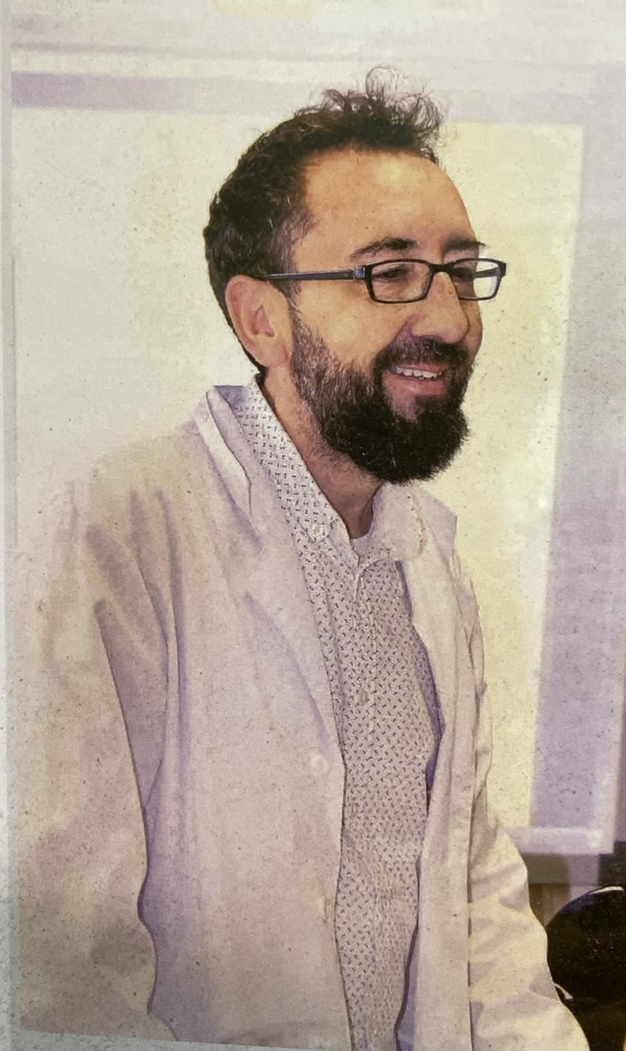Miguel Hervías en clase