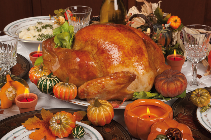 Roasted guinea fowl with pumpkin