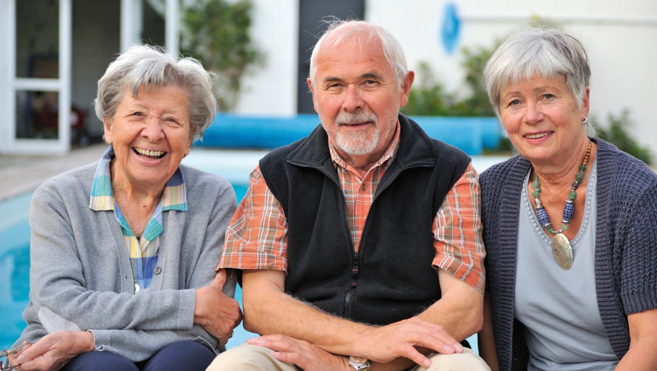 Three Seniors at the Pool 1