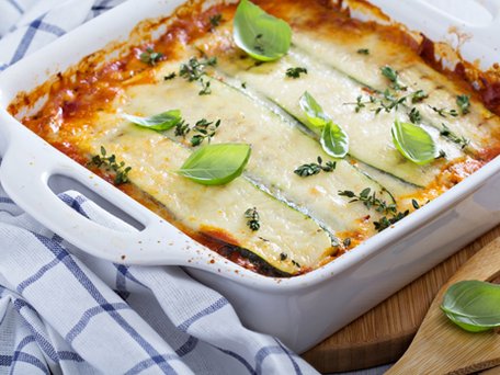 Creamy courgette lasagne